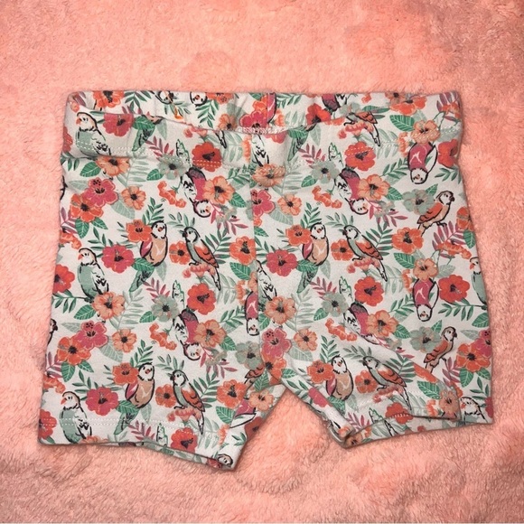 Girls Size 4/5 Member’s Mark Bird Flower Stretch Cartwheel Summer Shorts - Picture 1 of 5